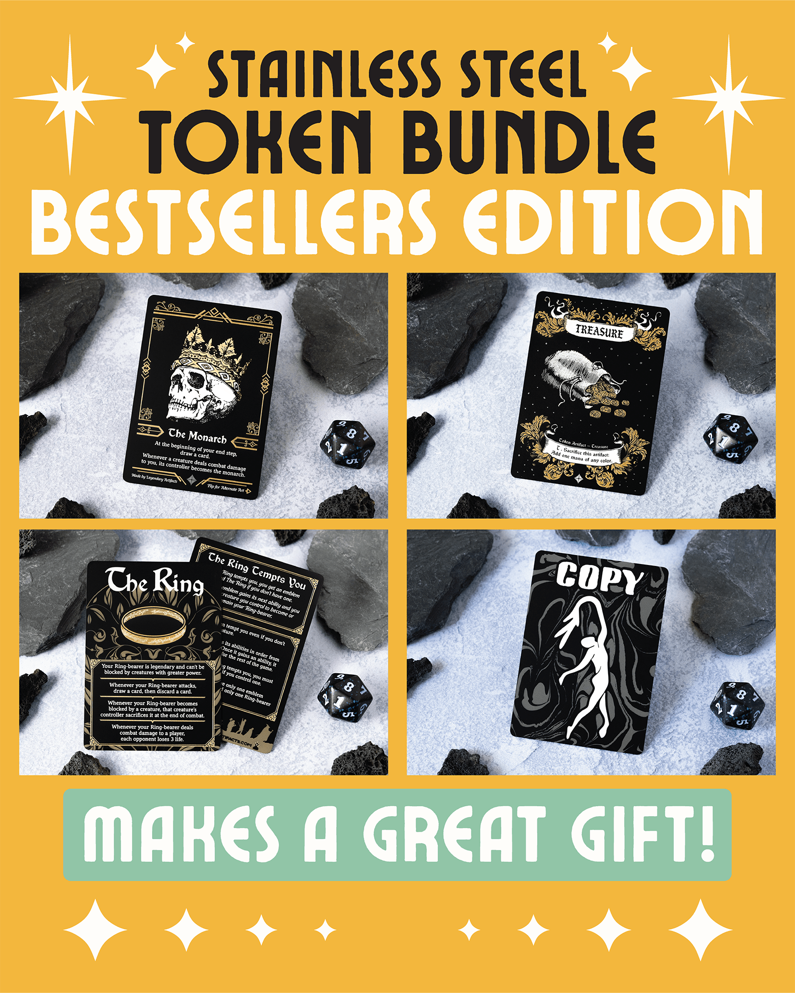 Bestsellers Bundle - Metal MTG Tokens | Legendary Artifacts