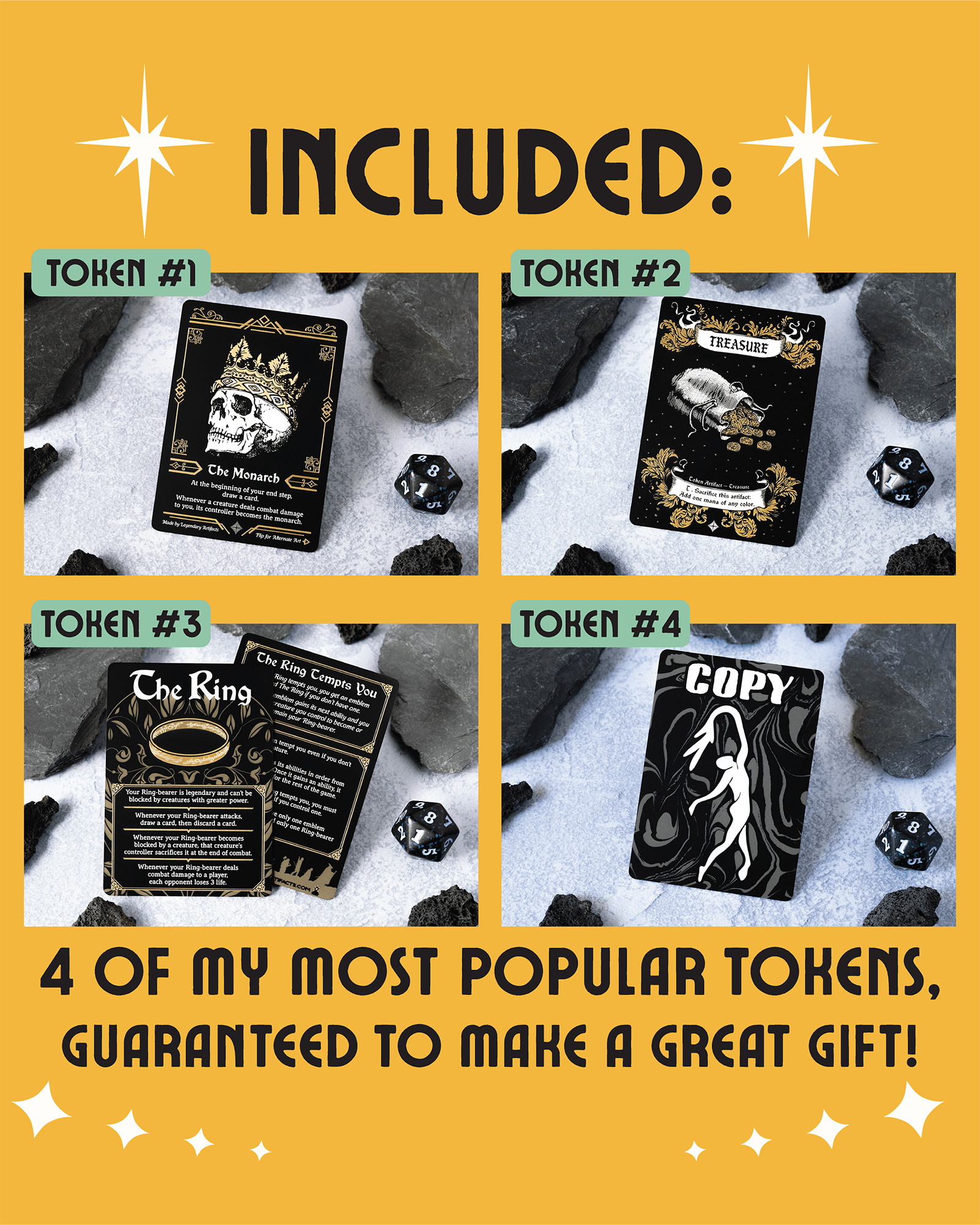 Bestsellers Bundle - Metal MTG Tokens | Legendary Artifacts Bestsellers Bundle - Metal MTG Tokens | Legendary Artifacts