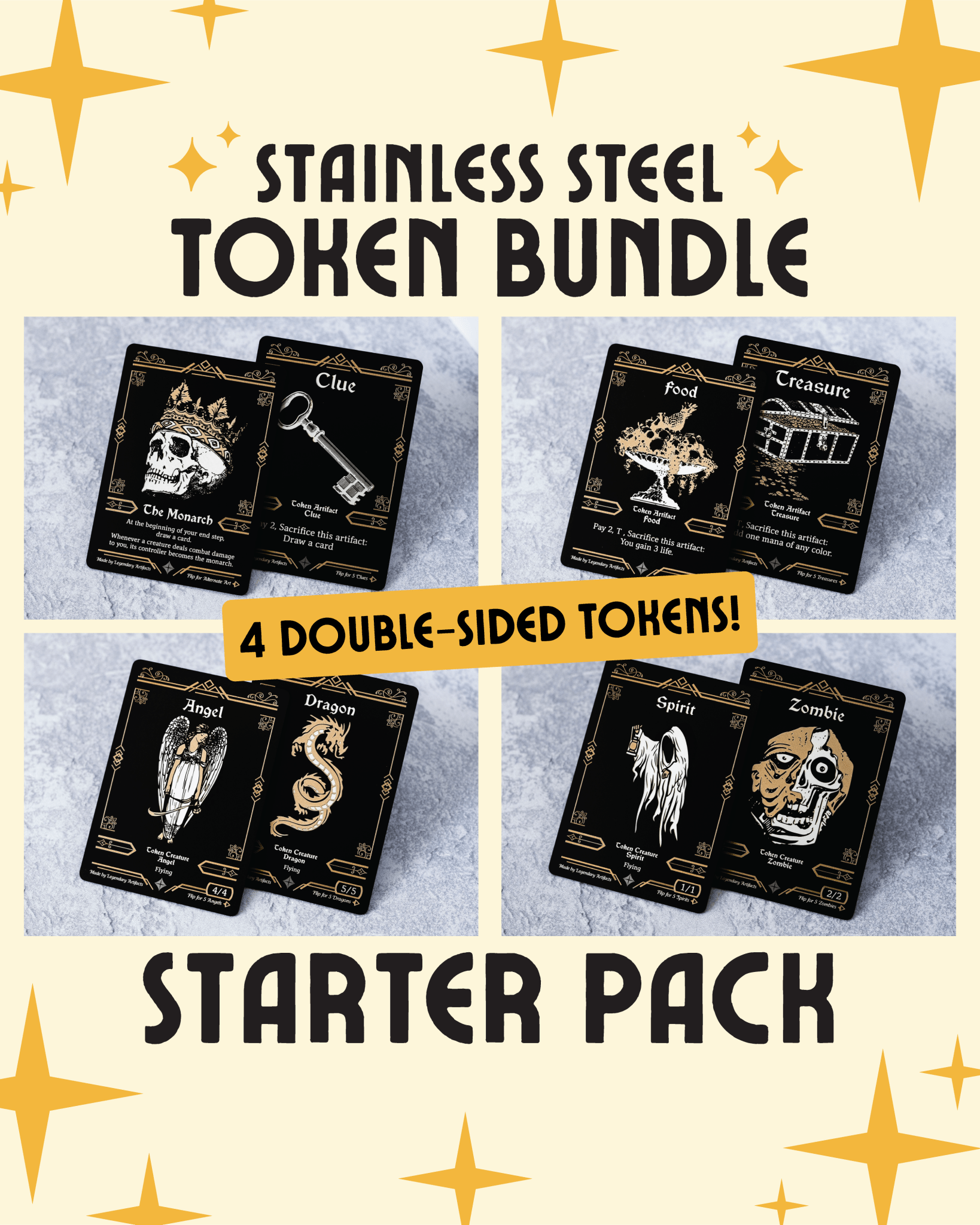 Stainless Steel Token Starter Pack Bundle - Legendary Artifacts