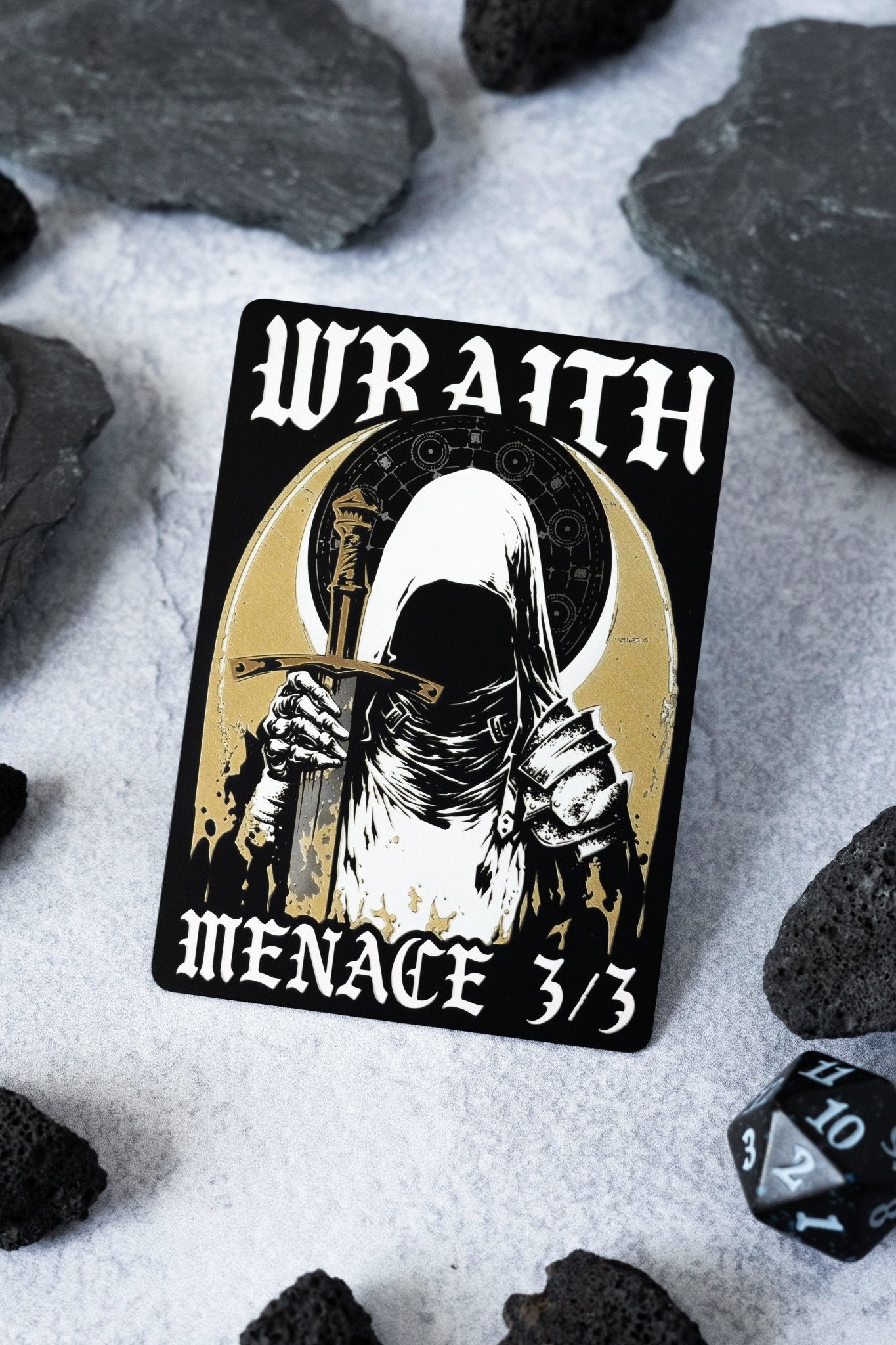 Stainless Steel Wraith Token - Metal MTG Tokens | Legendary Artifacts