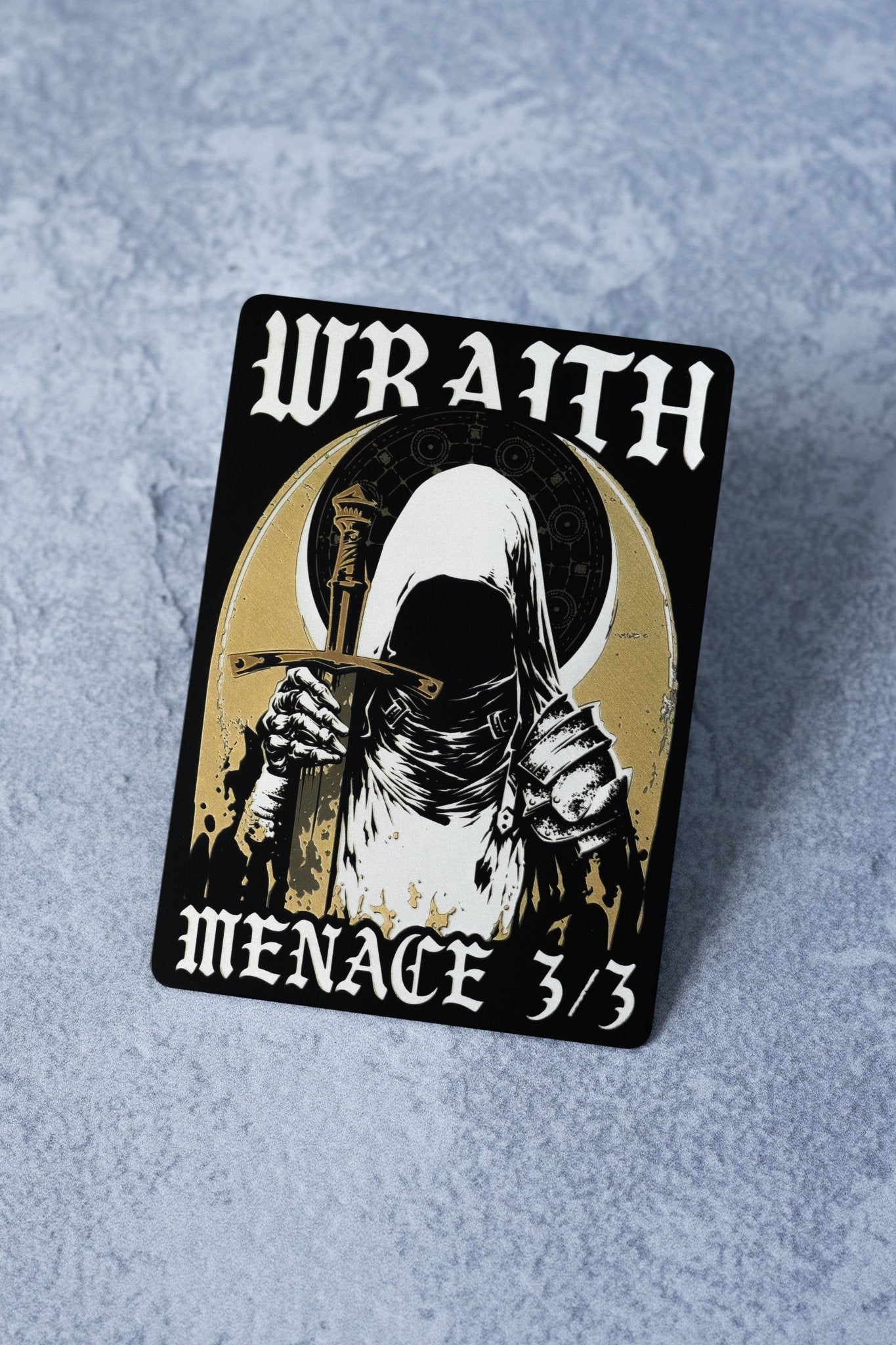 mtg wraith cards Stainless Steel Wraith Token - Metal MTG Tokens
